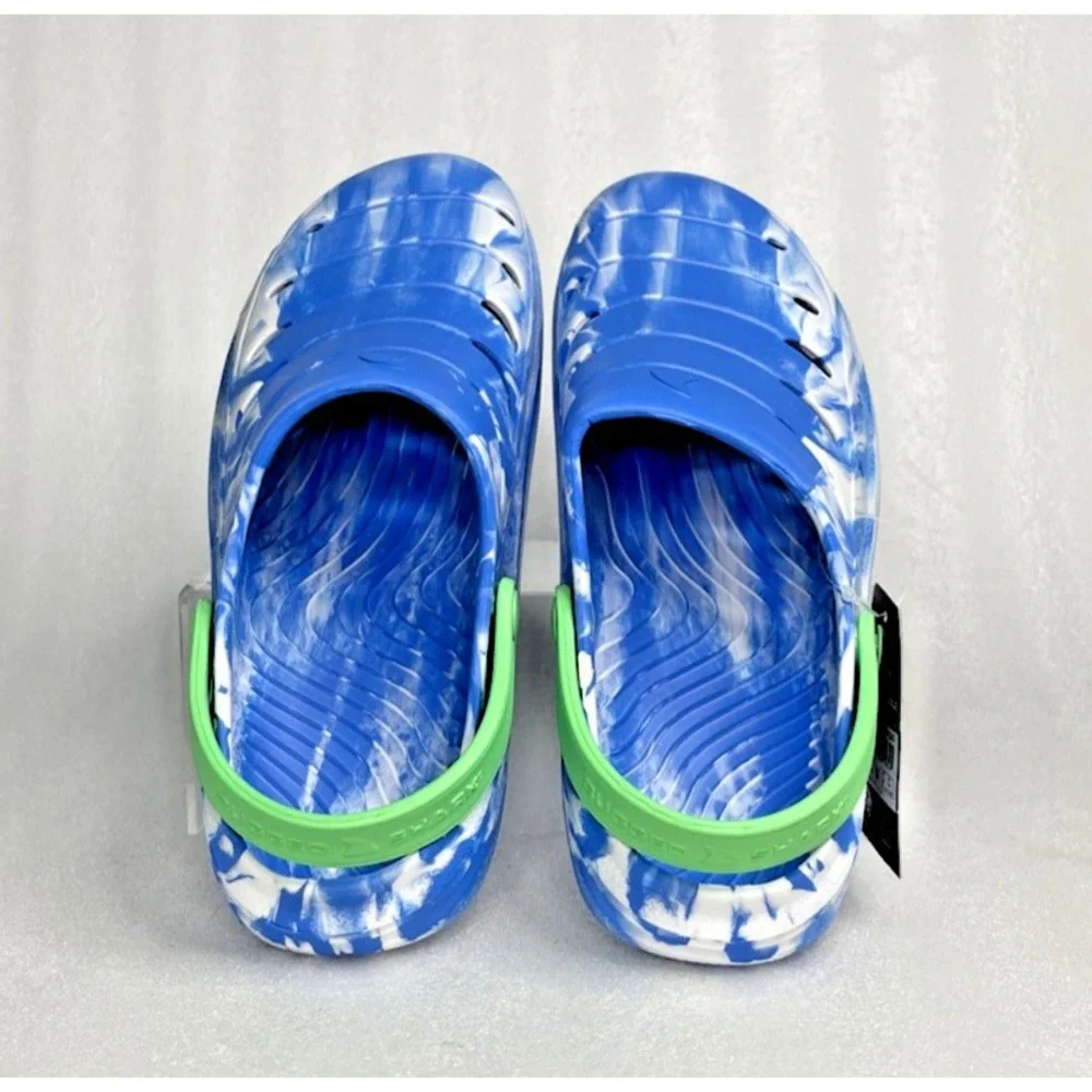 Rugged Shark Eva Clogs Lightweight Slip on Blue Green Big Boys Size 6 NEW